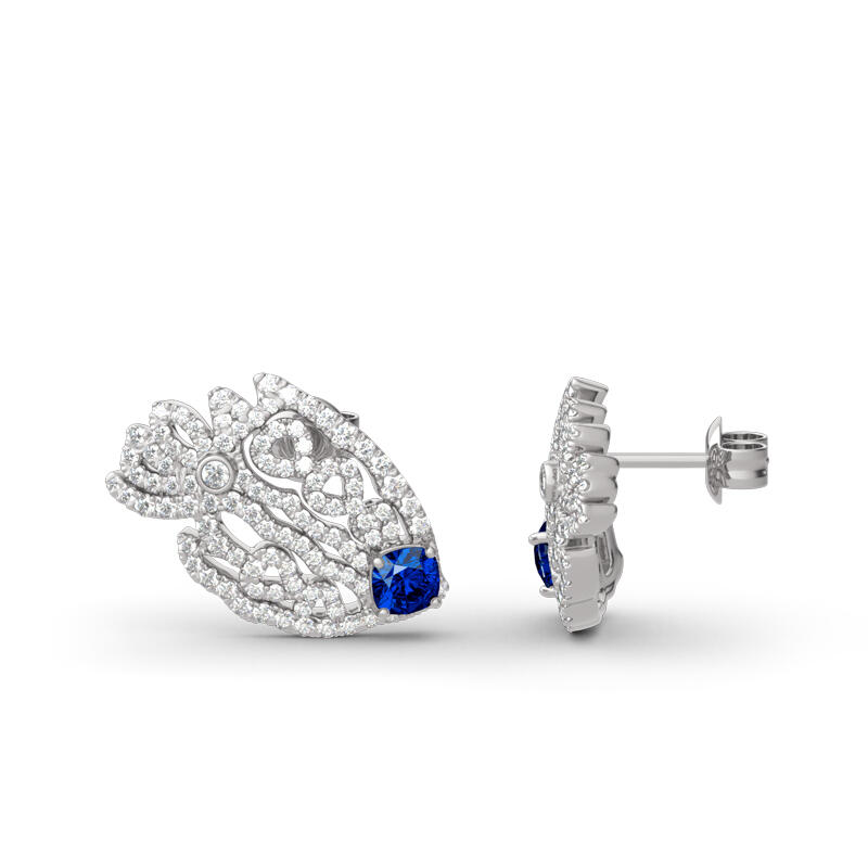 Jeulia Luxury Goldfish Sterling Silver Stud Earrings