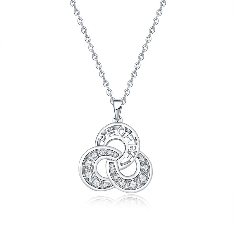 Jeulia "Hope" Personalized Sterling Silver Necklace