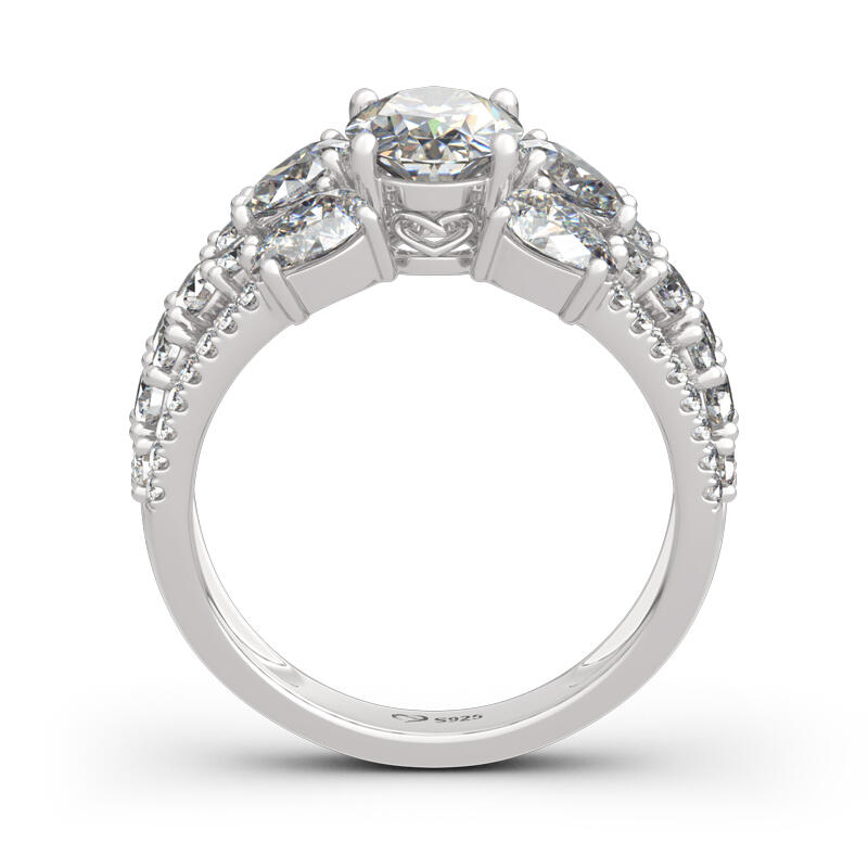 Jeulia Vintage Oval Cut Sterling Silver Ring