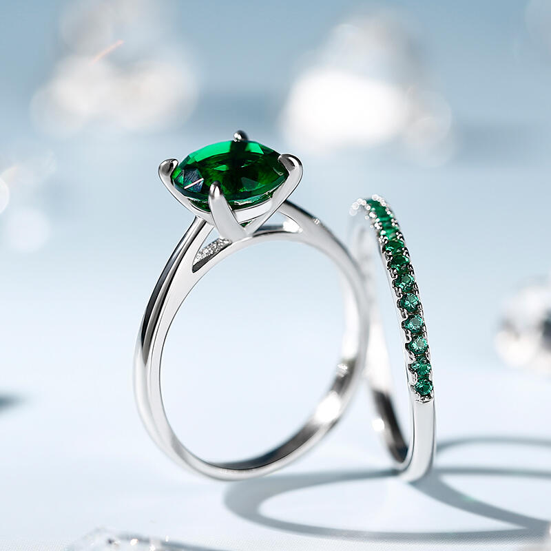 Jeulia Classic Round Set i sterlingsilver