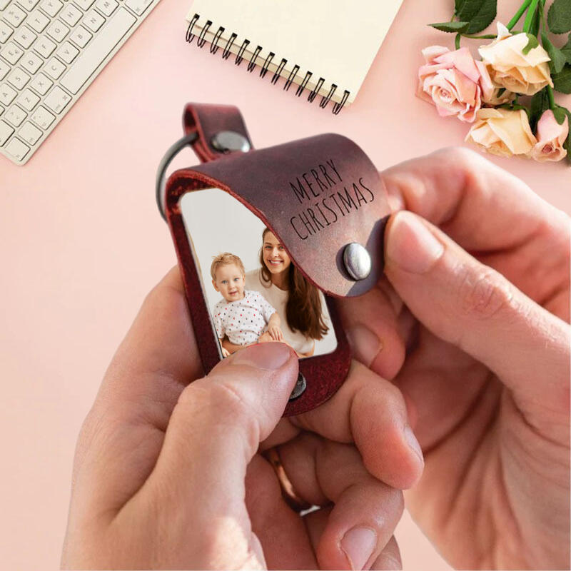 Mini Accessories Lettering Personalized Mini Photo Lettering Keychain for Dad - Drawelry.com