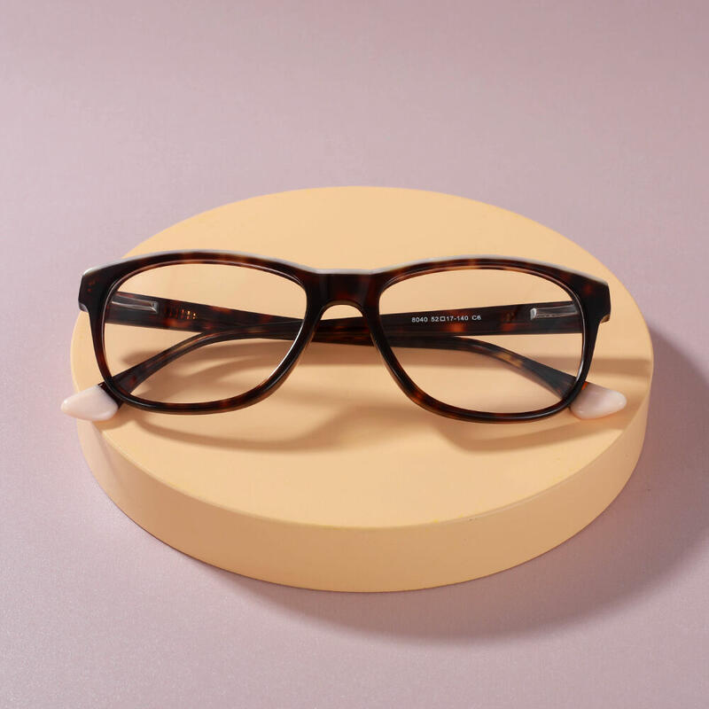 Andrew Rectangle Tortoise Beige Glasses