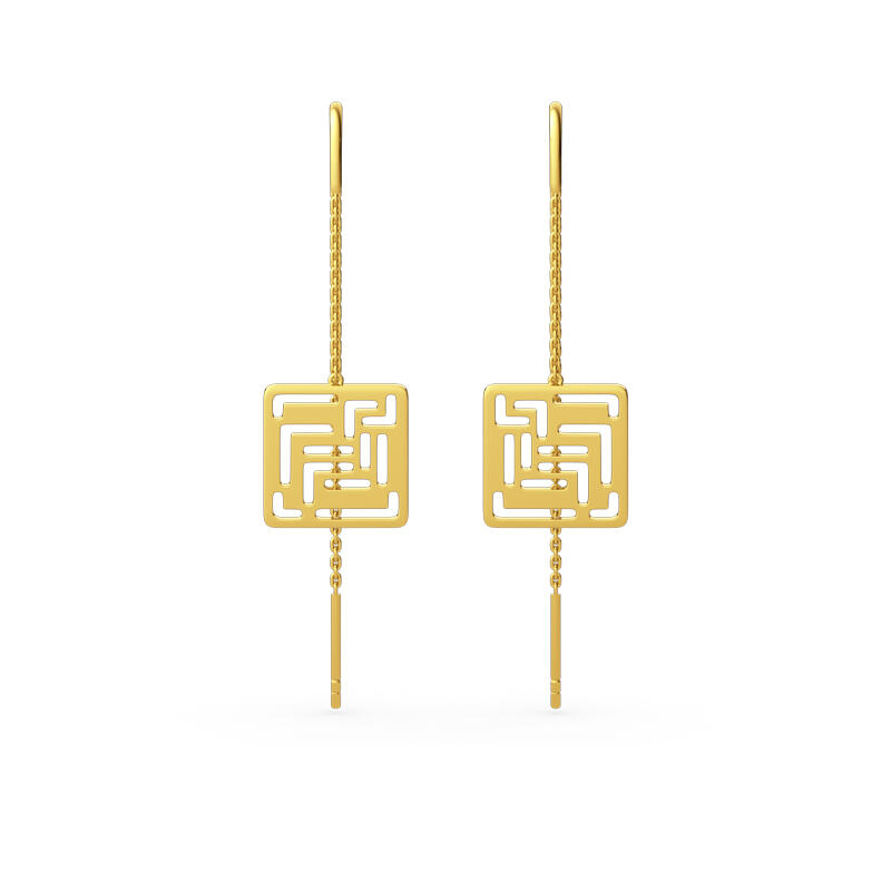 جوليا أقراط من الفضة الإسترليني على شكل بوصلة