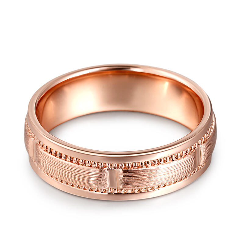 Jeulia Stylish Matte Sterling Silver Men's Band