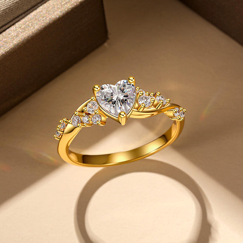 Jeulia Olivetta Bague Cœur Personnalisée Torcée