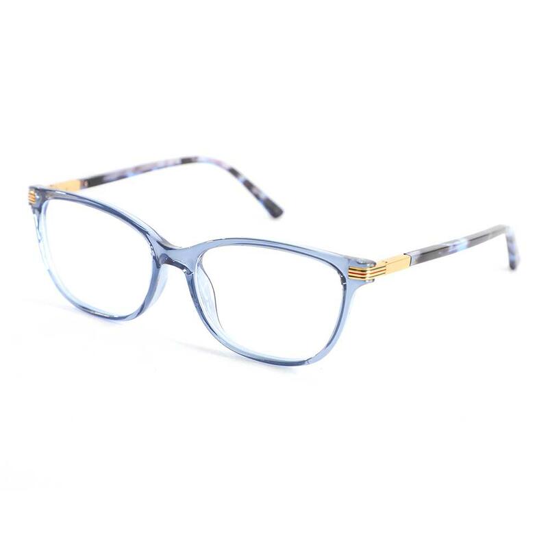Dickens Rechteckige Blaue Brille