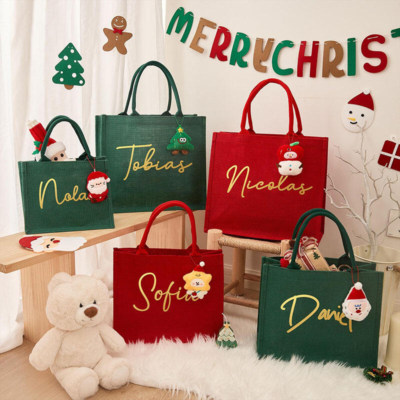 Personalisierte Weihnachtsgeschenktüte mit Namen und niedlichen Accessoires Wunderschönes Geschenk für die Freundin