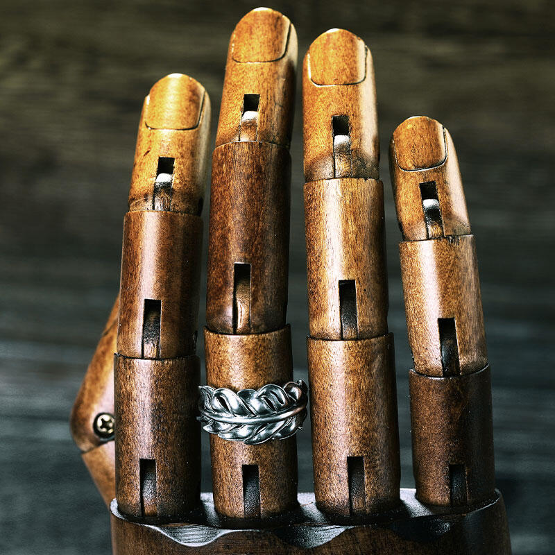 Jeulia Anillo de compromiso de plata de ley con pluma de ángel para mujer