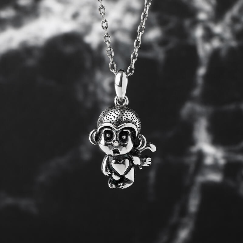 Jeulia "Kleiner Affe" Sterling Silber Halskette