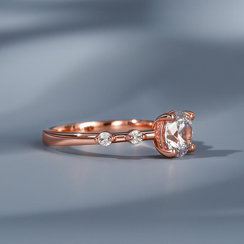 Jeulia Round Cut Sterling Silver Ring