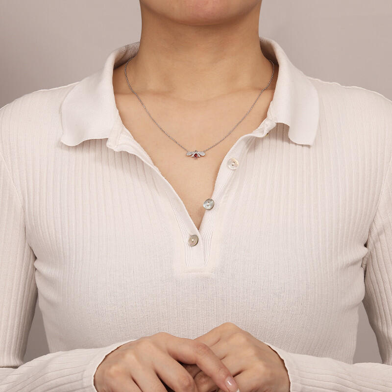 "Engel der Natur" Ovalschliff Halskette