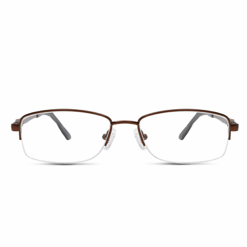 Salome Rectangle Brown Glasses