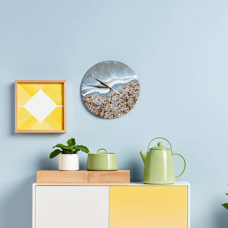 Reslol Enchanting Ocean Wave Resin Art Wall Clock