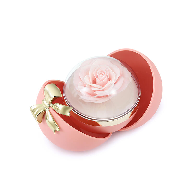 Jeulia Fashion Bow Pink Ring Box Jewelry Organizer