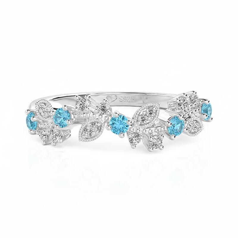 Jeulia Botanical Elements Custom Birthstone Ring