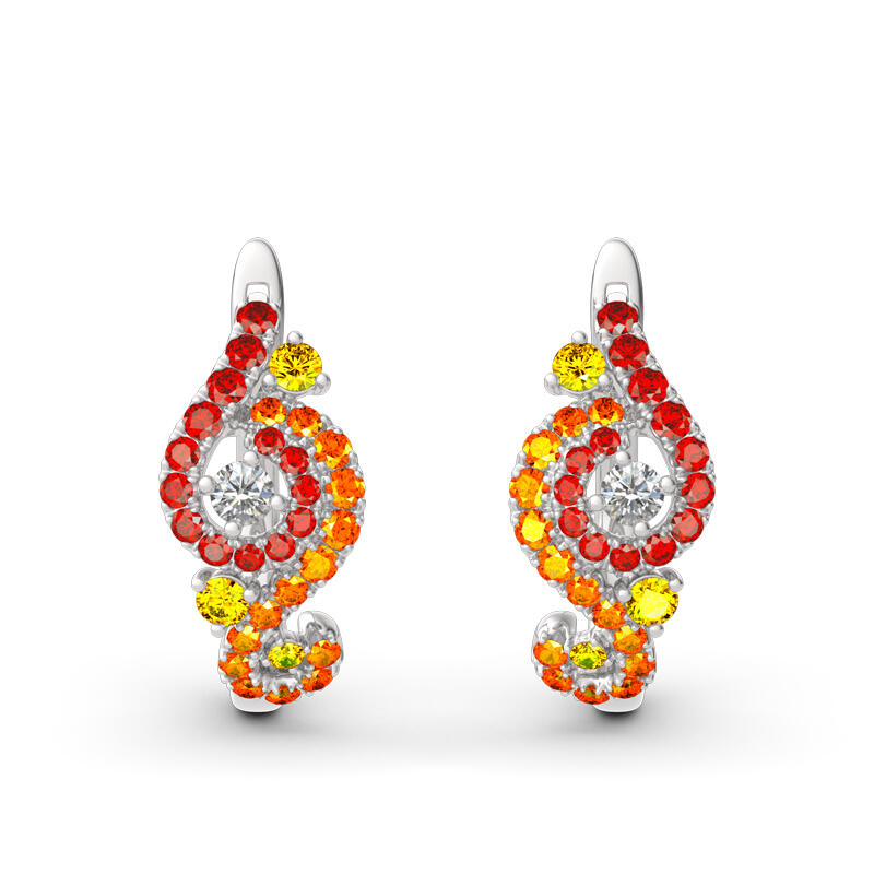 Jeulia Sunset Inspired Sterling Silver Earrings