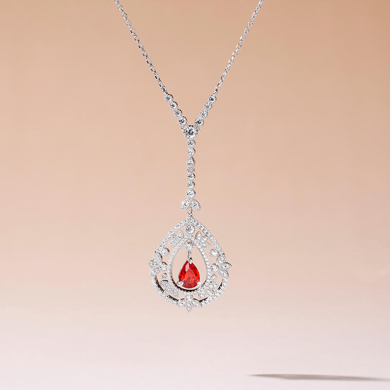 Jeulia Vintage Leaf Design Sterling Silver Necklace
