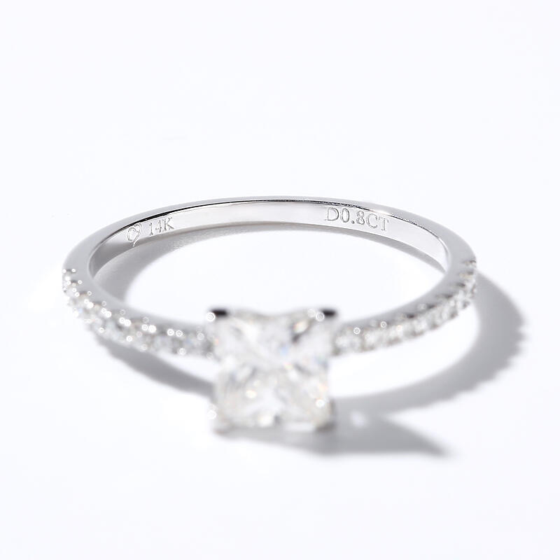 جوليا خاتم قطع أميرة 10K/14K/18K ذهب البلاتيني