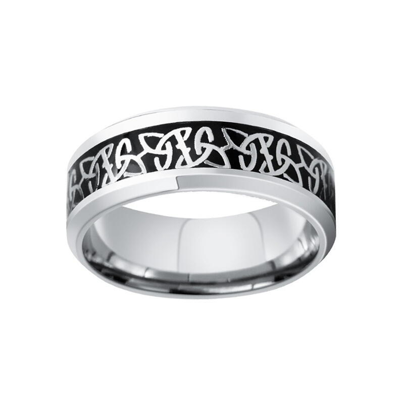 جوليا خاتم سلتيك عقدة التيتانيوم الصلب للرجال