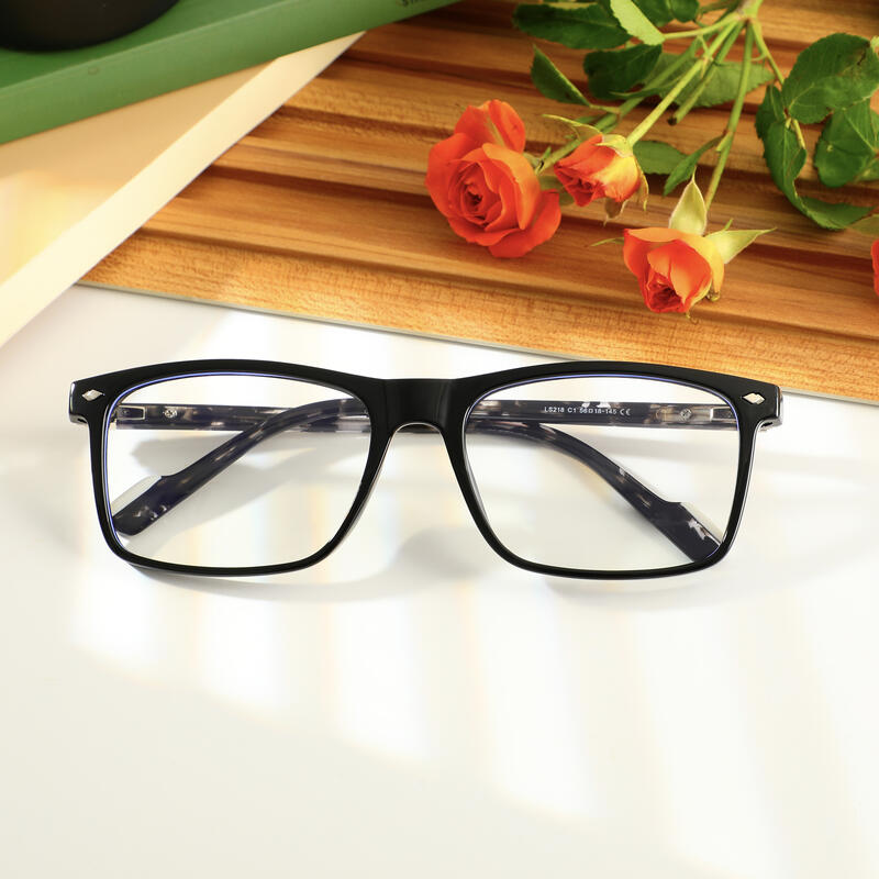 Gresham Rechteckige Schwarze Brille