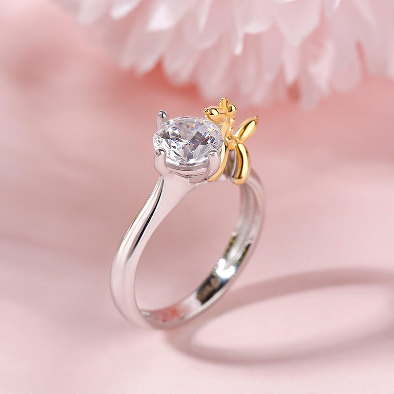 Jeulia Hug Me "Balloon Unicorn" Round Cut Sterling Silver Ring