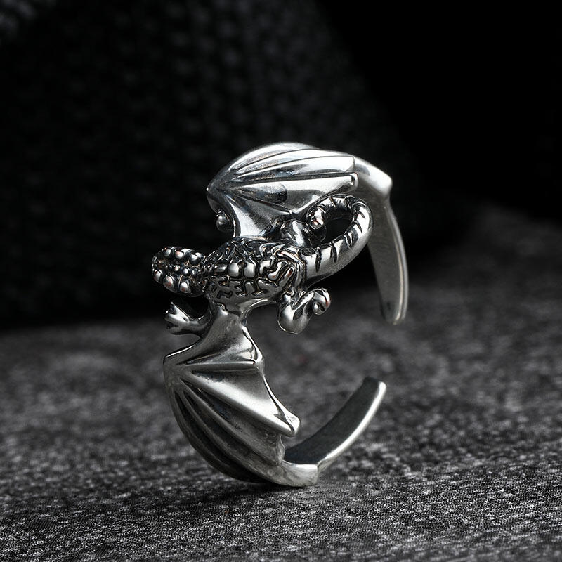 Jeulia "Flight Bat" Sterling Silver Open Ring