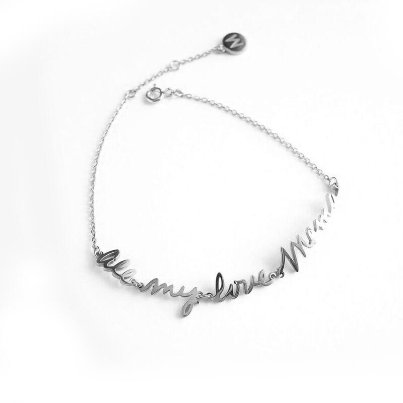シンプル カスタマイズ ネーム ブレスレット