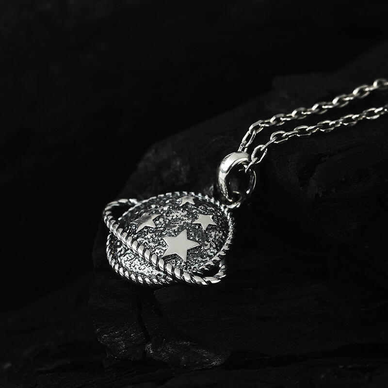 Jeulia Planet Design Sterling Silver Necklace