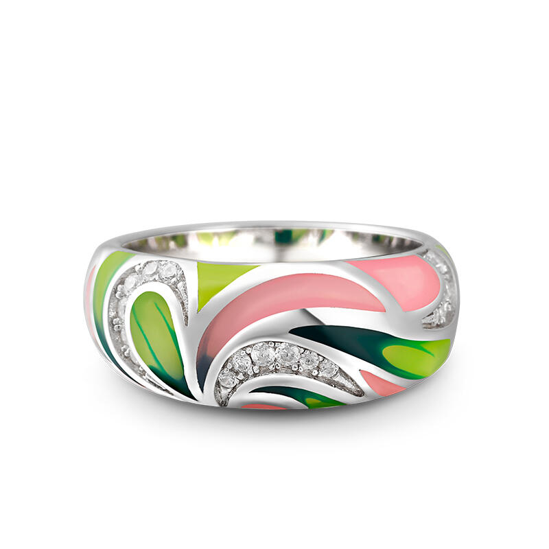Jeulia Conjunto de Joyas de Plata de Ley Esmaltadas Bonitas
