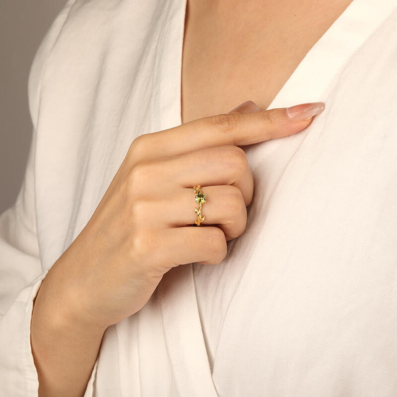 "Life Begins" Round Cut Solitaire Engagement Ring