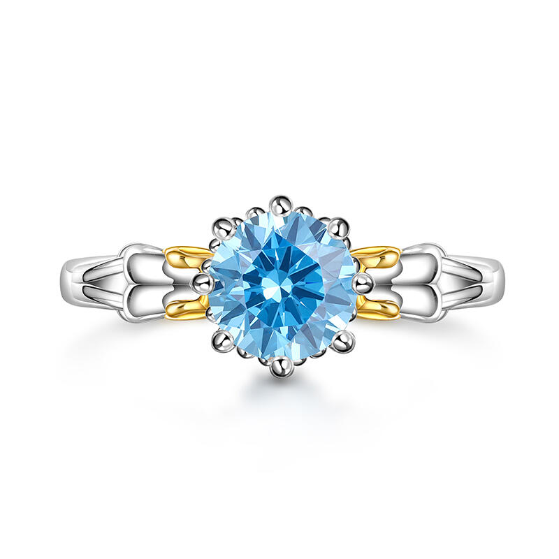 Jeulia Bague de carrosse Princesse Citrouille  Coupe Ronde Argent Sterling