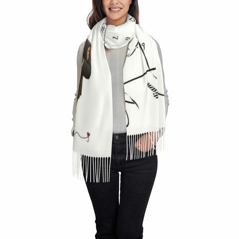 Custom Scarf Cartoon Style Photo Couple Wedding Thank You Gift for Friends