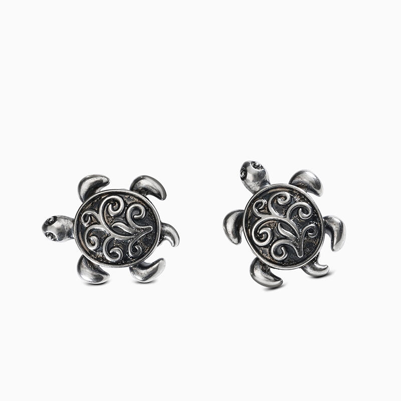Jeulia "Sea Turtle" Sterling Silver Earrings