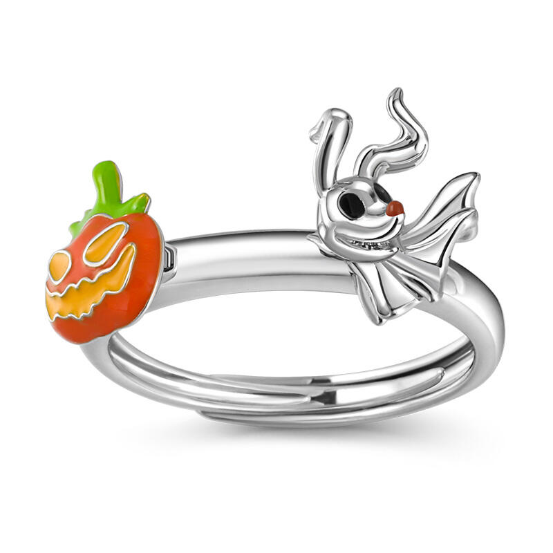 Jeulia "Play with it" Enamel Adjustable Sterling Silver Ring