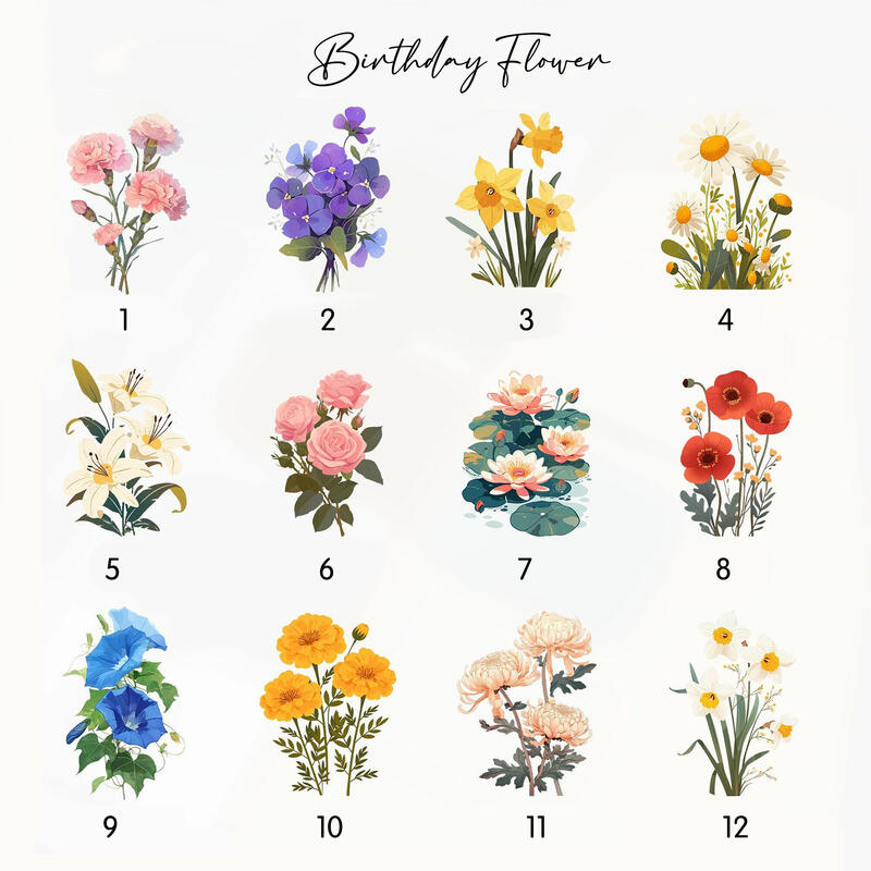 Personalized Leather Magnetic Bookmark with Birthday Flower Gifts for Readers