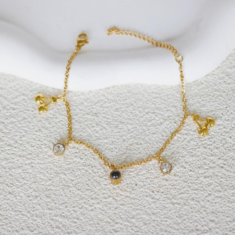 Personalisiertes Foto Projektion Armband  mit Kirschanhänger Geschenk für Mädchen