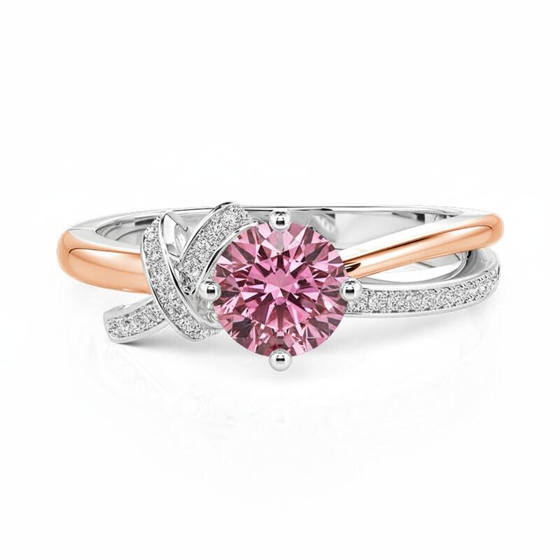 Jeulia Amore Custom Knot Birthstone Ring