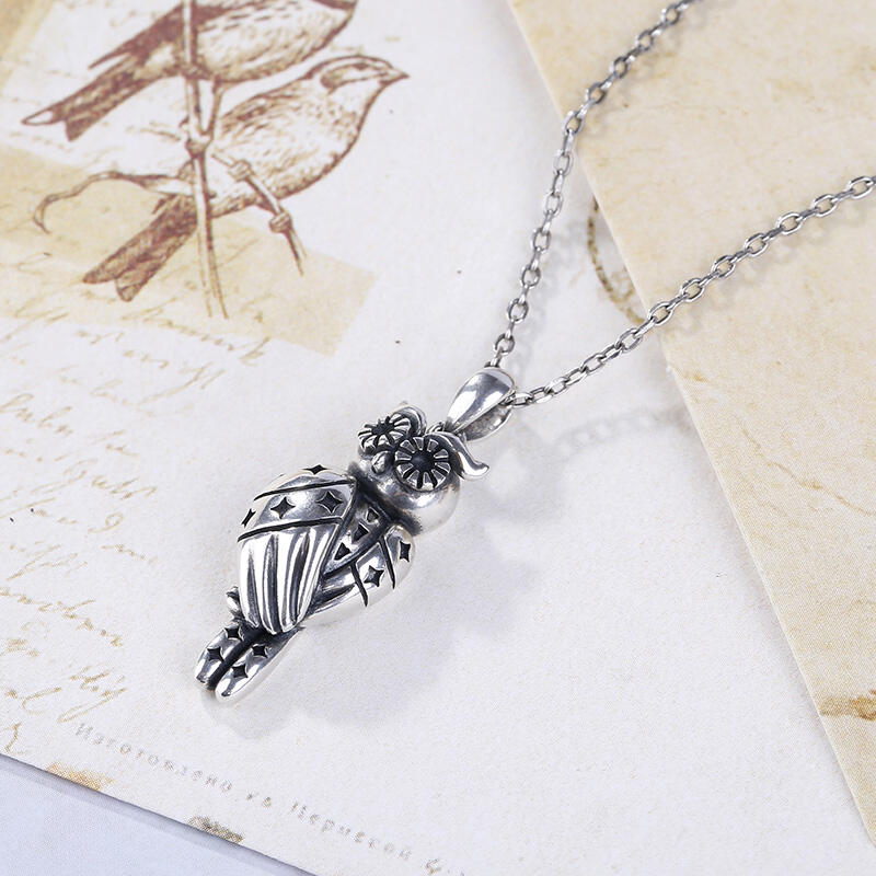 Jeulia Owlet With Stars Necklace