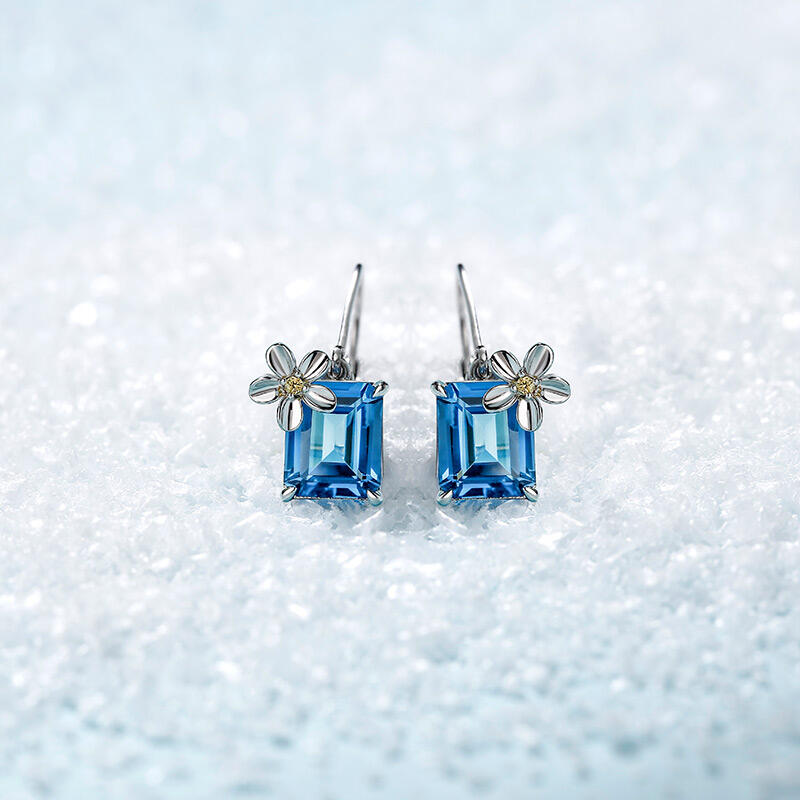 Jeulia デイジー 雛菊 デザイン シルバー ピアス