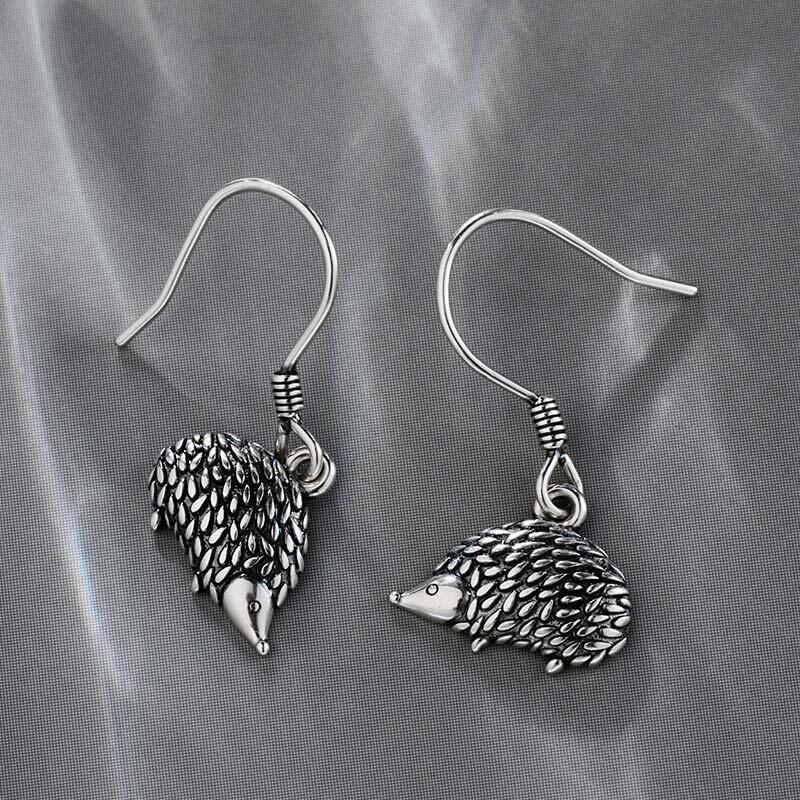 Jeulia Hedgehog Design Sterling Silver Earrings