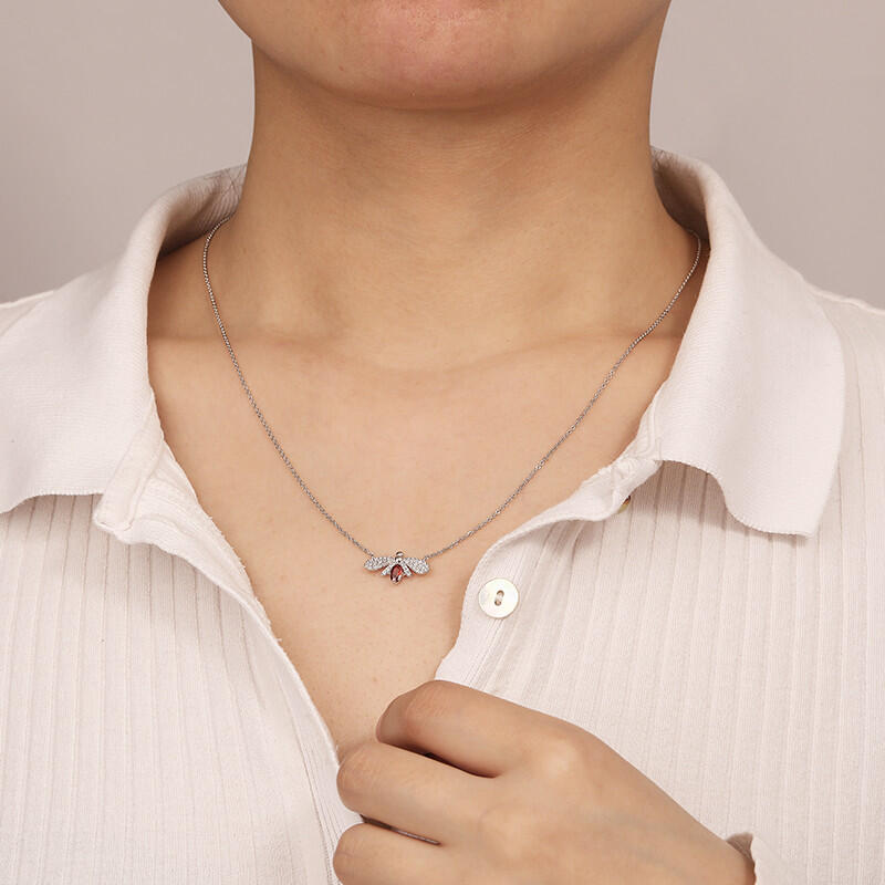 "Engel der Natur" Ovalschliff Halskette