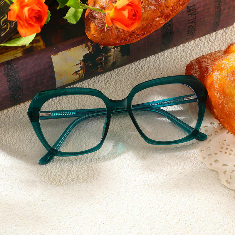 Lunettes de Vue Alberta Géométrique Vert 