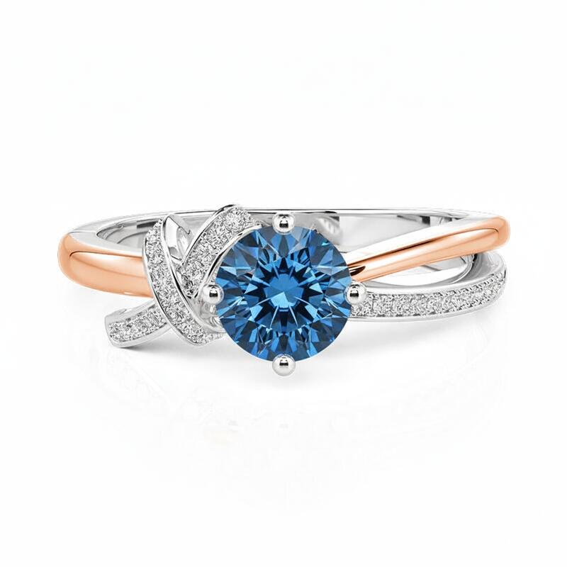 Jeulia Amore Custom Knot Birthstone Ring