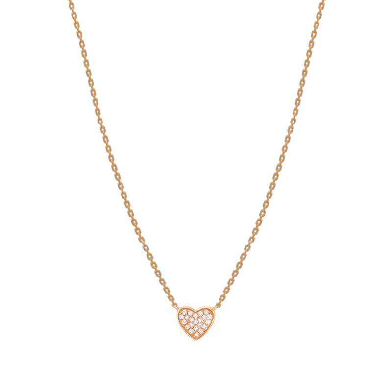 Jeulia "Mantén el Amor en Tu Corazón" Collar de Plata Esterlina