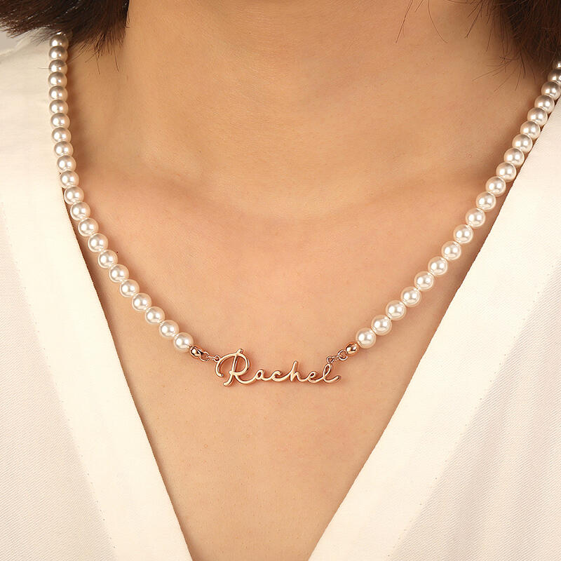 "Notes of Endearment" 5.5-6.0mm Freshwater Pearl Personalized Necklace