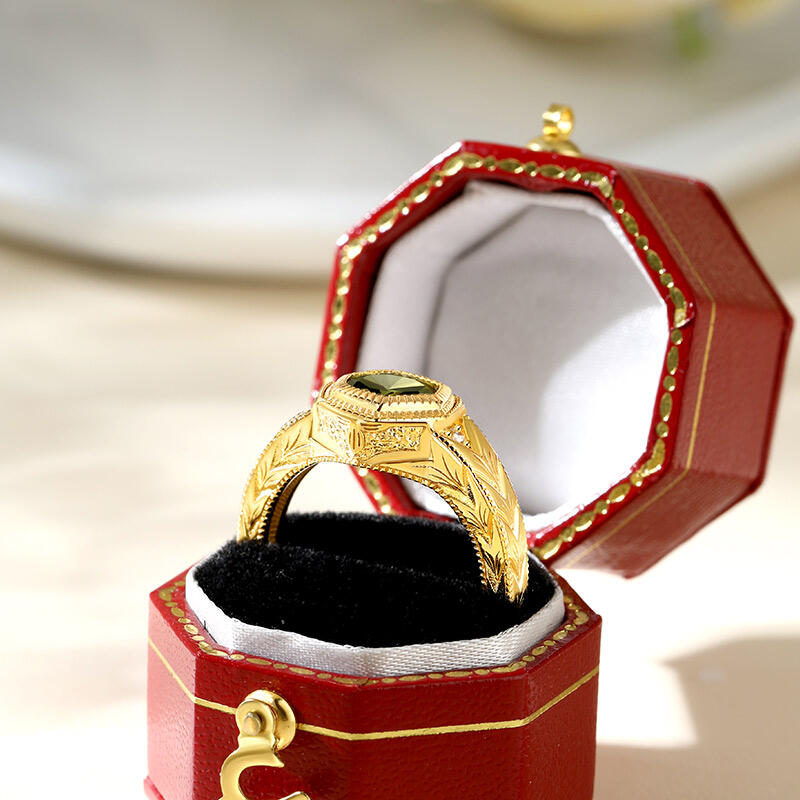 Jeulia Engagement Ring Roung Cut Sterling Silver Gold Tone