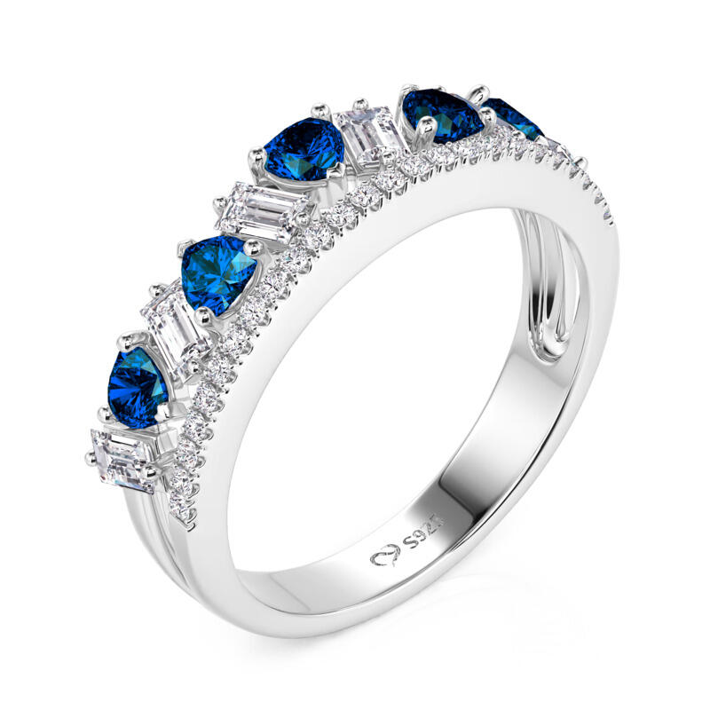 Jeulia Olivetta Double Row Eternity Ring for Women