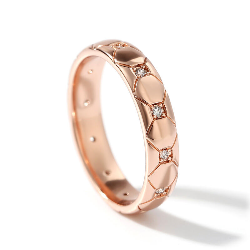 Jeulia "Eternal Love" Round Cut Sterling Silver Women's Band