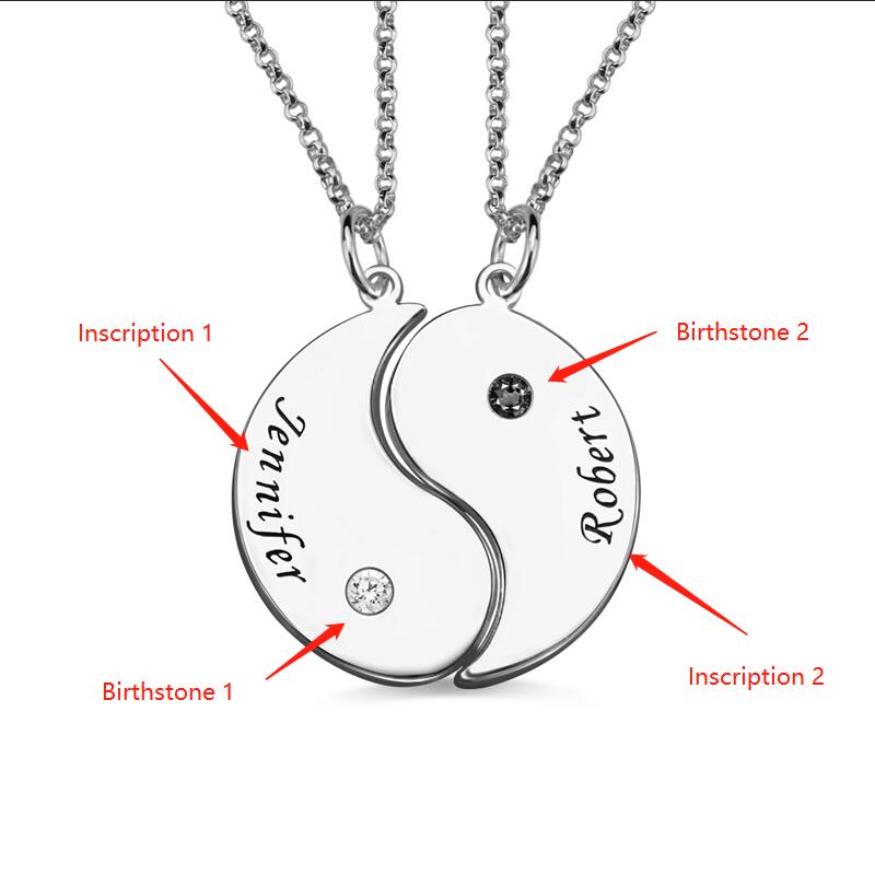 ネーム 誕生石 ペア ネックレス