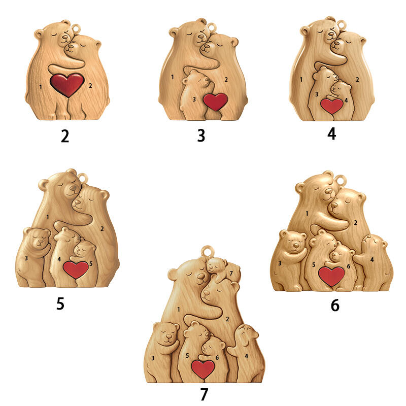 Décorations de Noël personnalisées en forme d'oursons avec noms personnalisés cadeaux de Noël pour votre famille